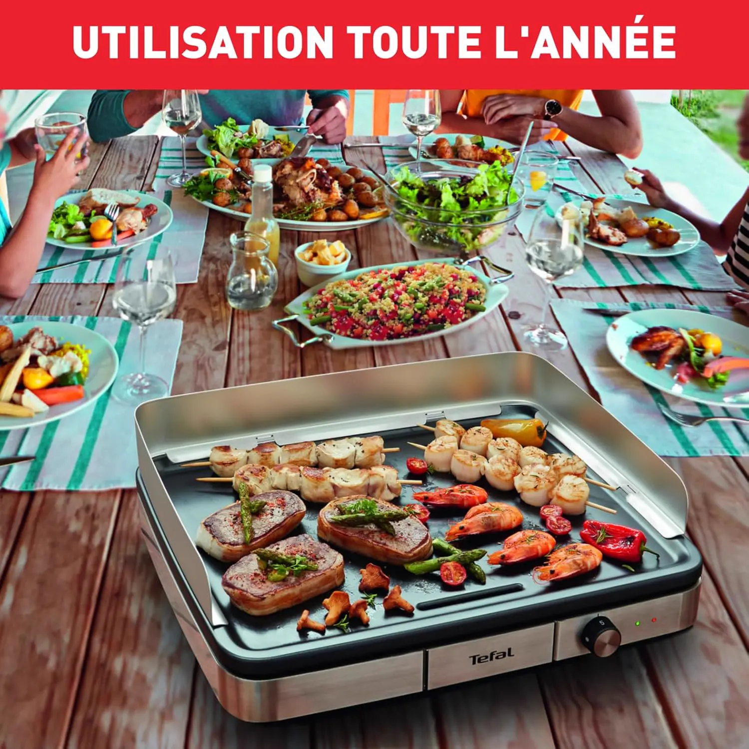 Barbecue électrique 12 places en bois vue 3