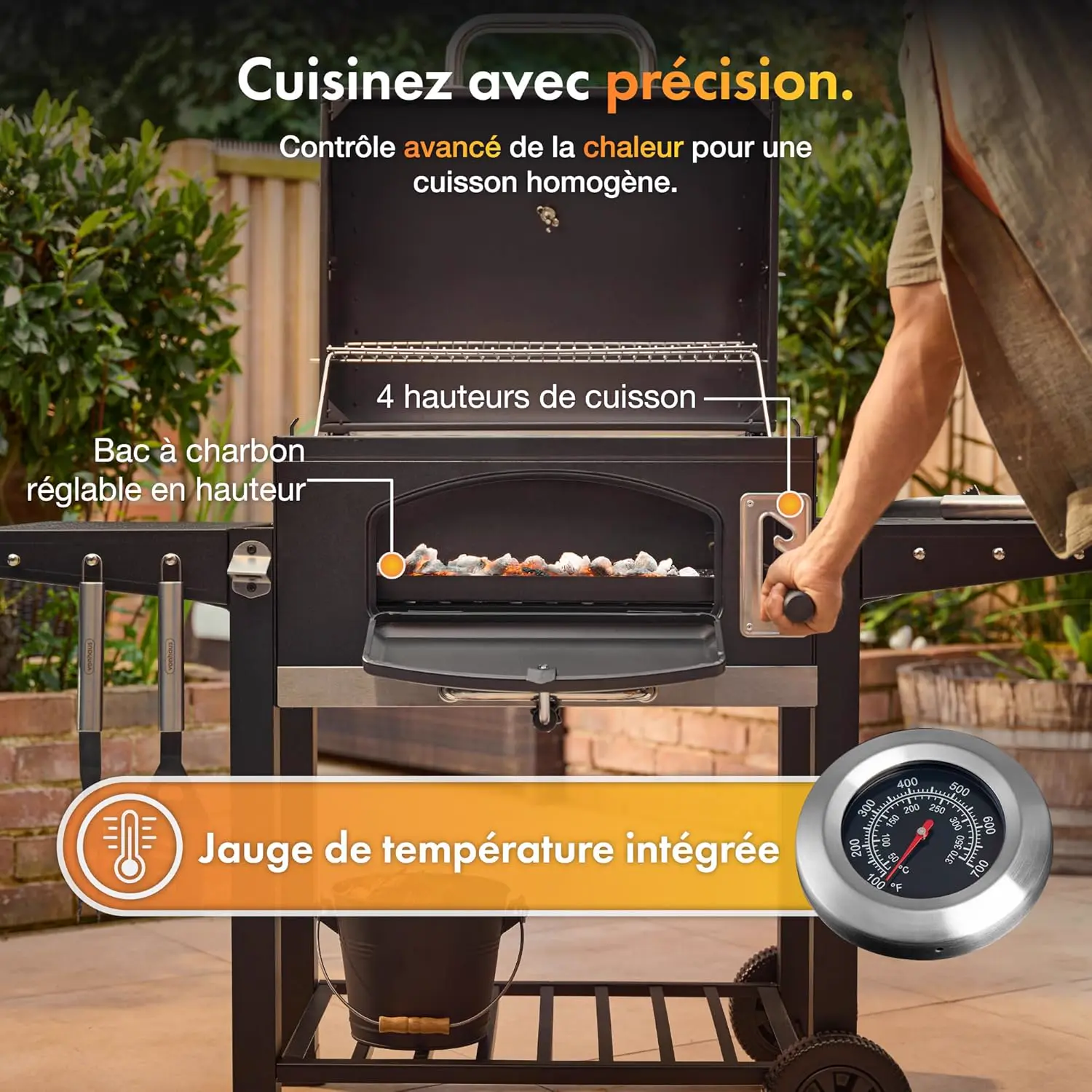 Barbecue weber VonHaus Barbecue au Charbon vue 4
