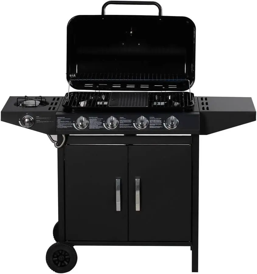 Barbecue à gaz en métal noir 64 m² vue 4