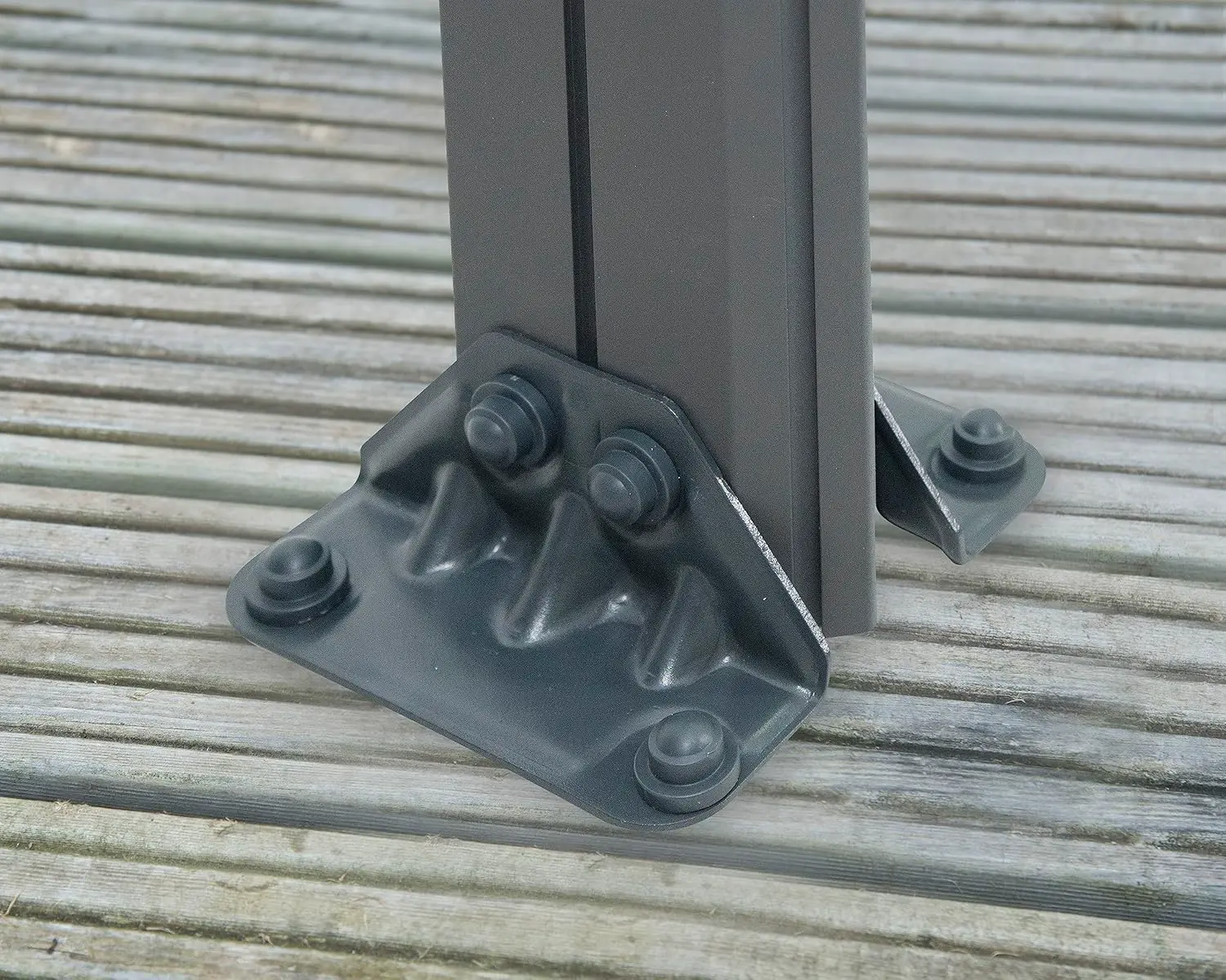 Pergola en aluminium gris 3,6x2,9 m vue 8