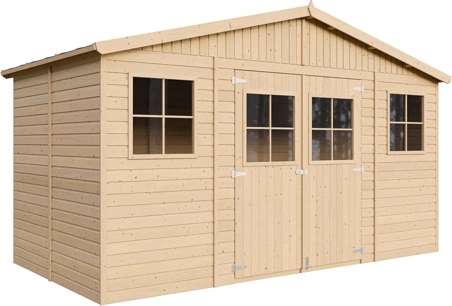 Abri de jardin en bois en bois naturel 6 m² vue 4