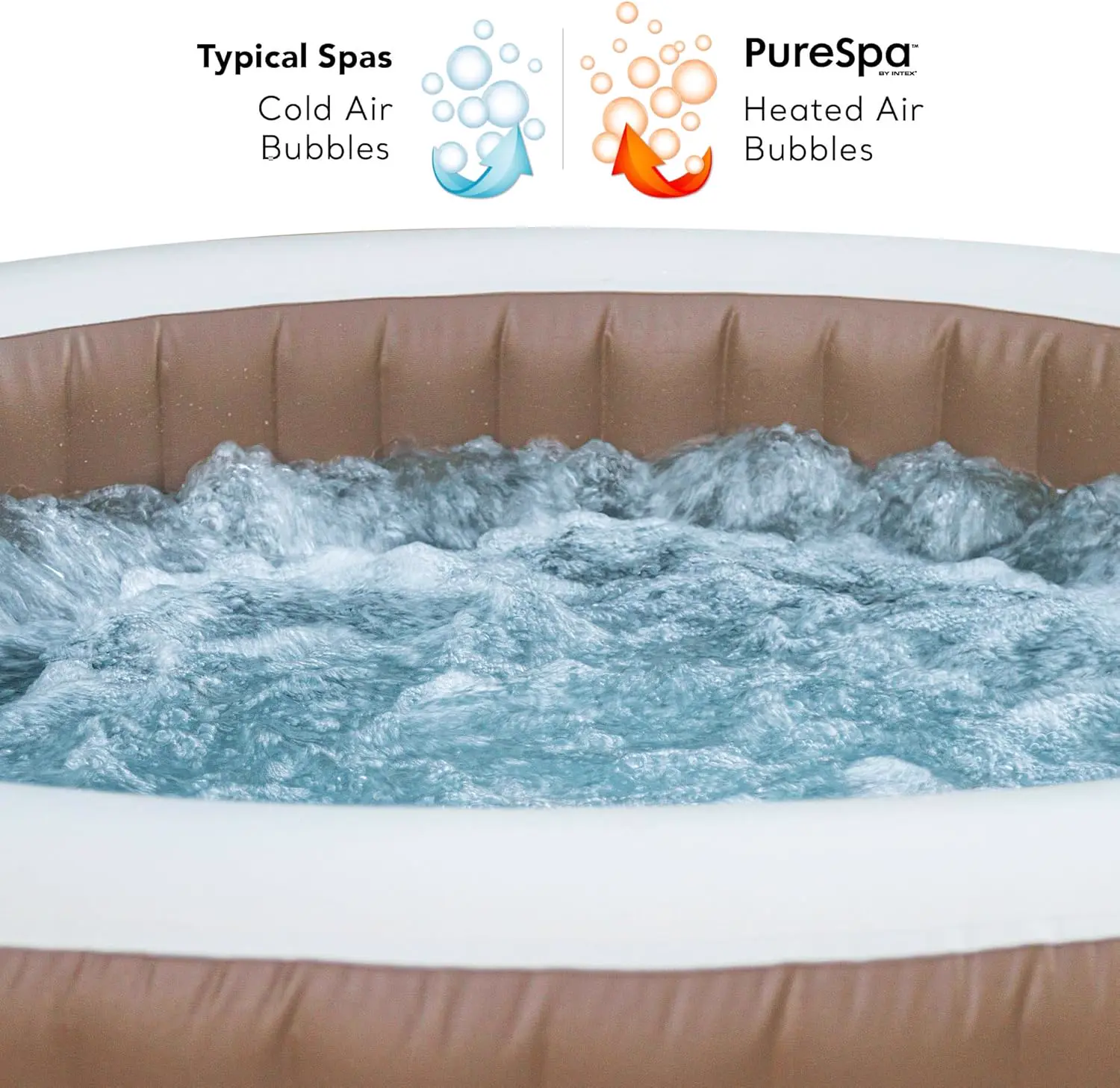 Spa gonflable 4 personnes 4 places beige vue 8