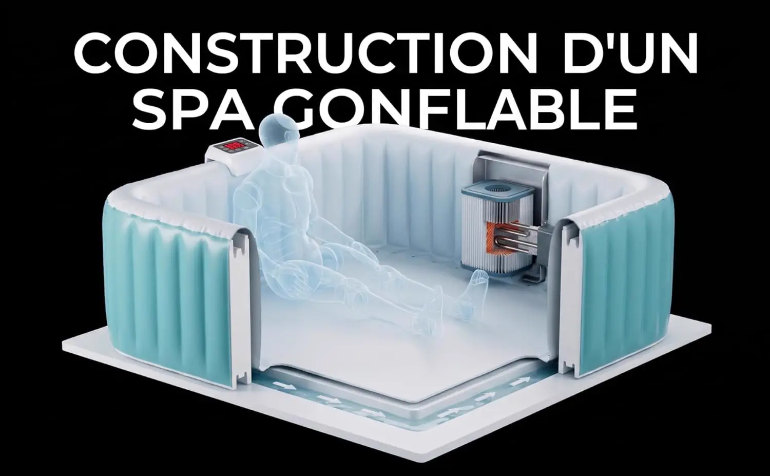 Spa gonflable 4 personnes 6 places vue 9