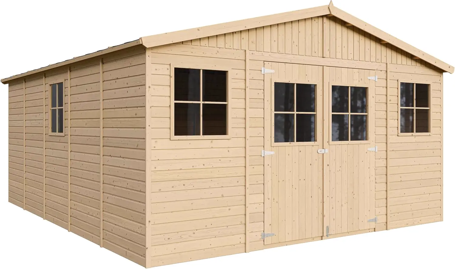 Abri de jardin en bois en bois naturel 15 m² vue 2
