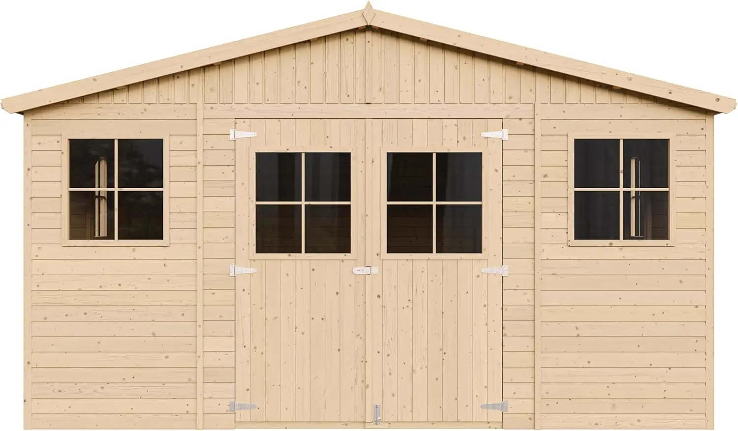 Abri de jardin en bois en bois naturel 15 m² vue 8