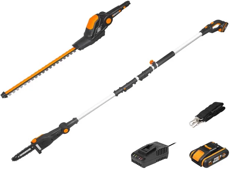 WORX 18V Taille Haie Télescopique sans Fil 45cm Tronçonneuse