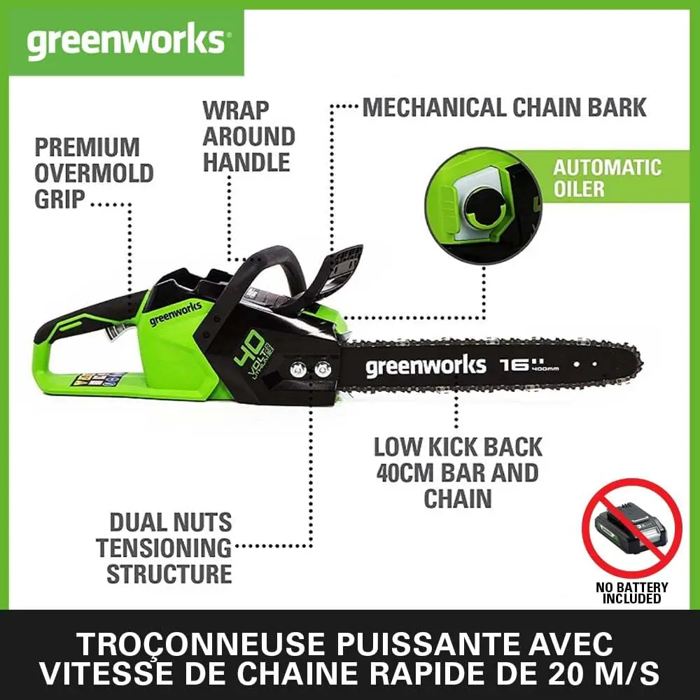 Tronçonneuse électrique en métal vue 2