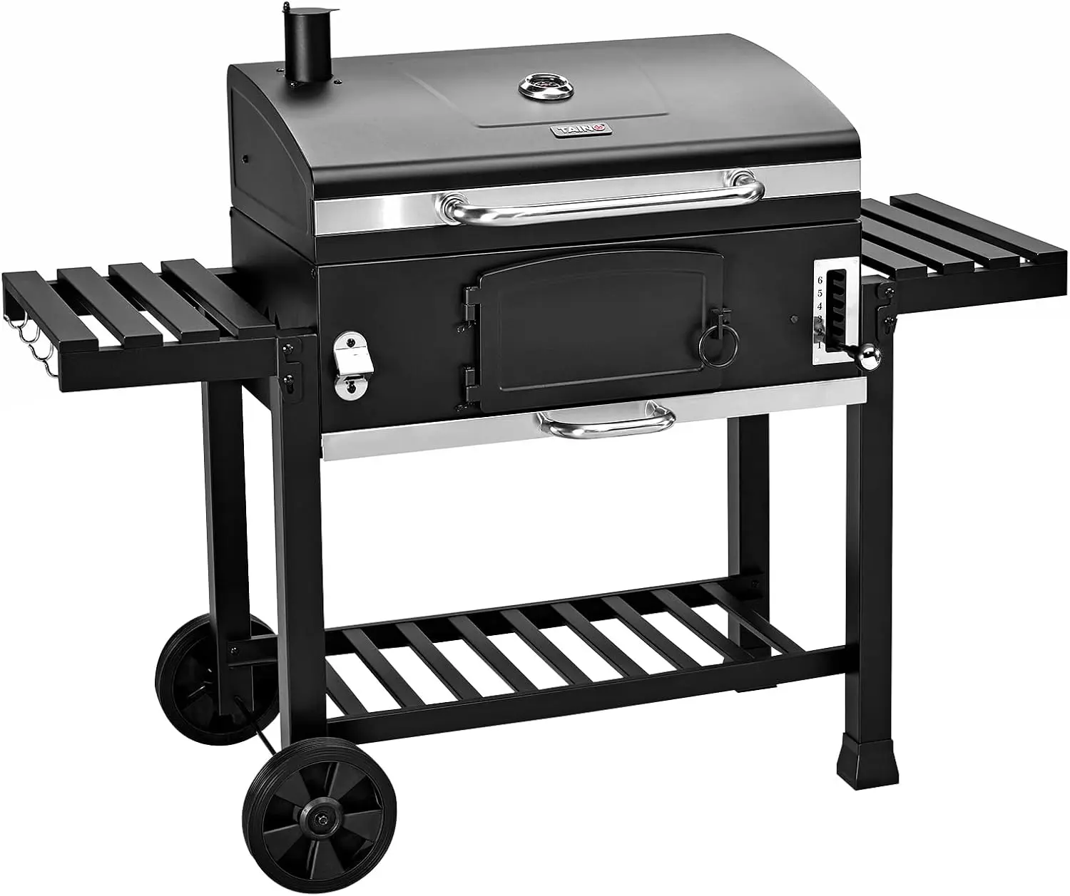 TAINO HERO XXL Smoker Barbecue au charbon de bois sur roulettes