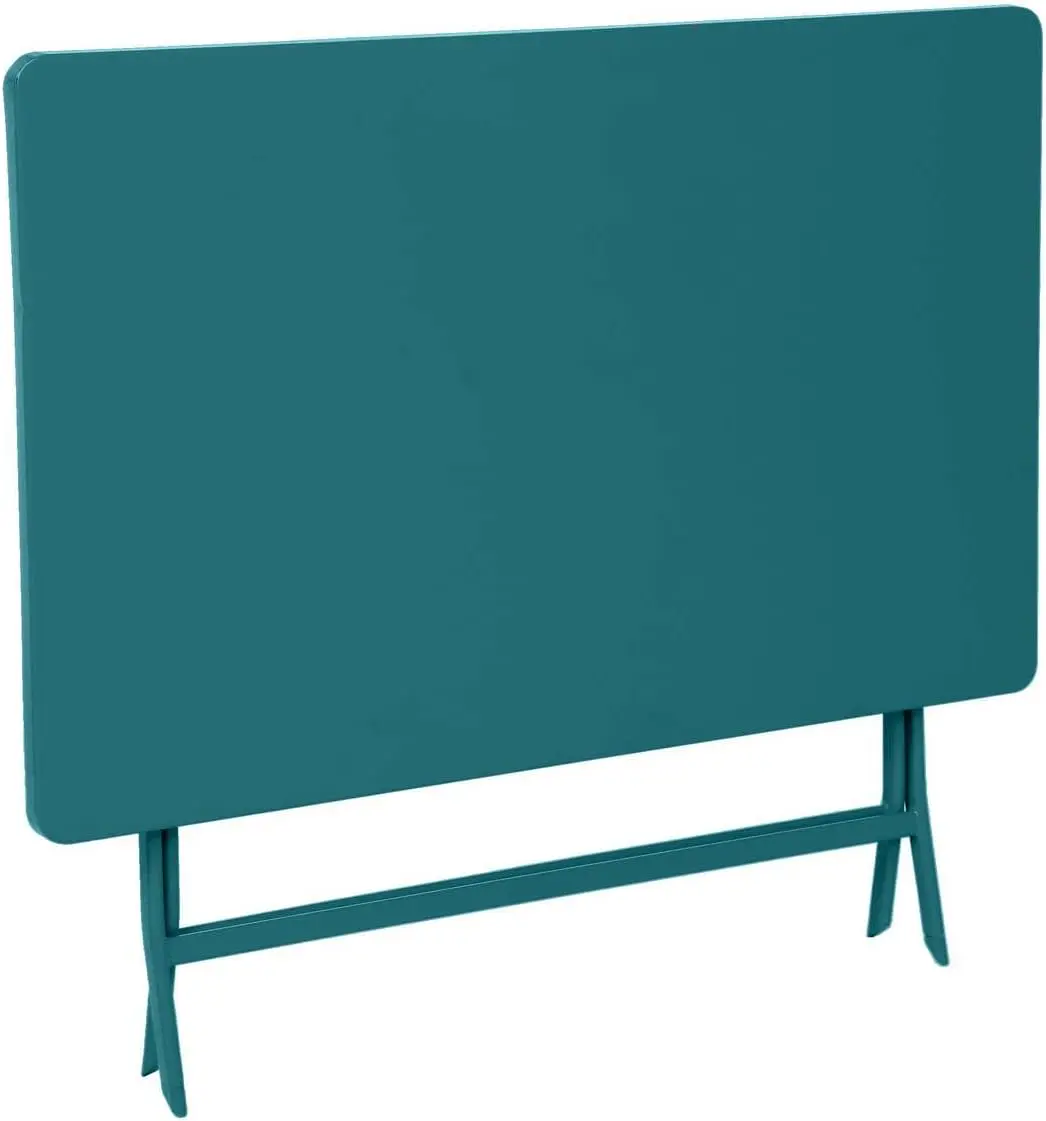 Table de jardin 4 places en bois bleu vue 4