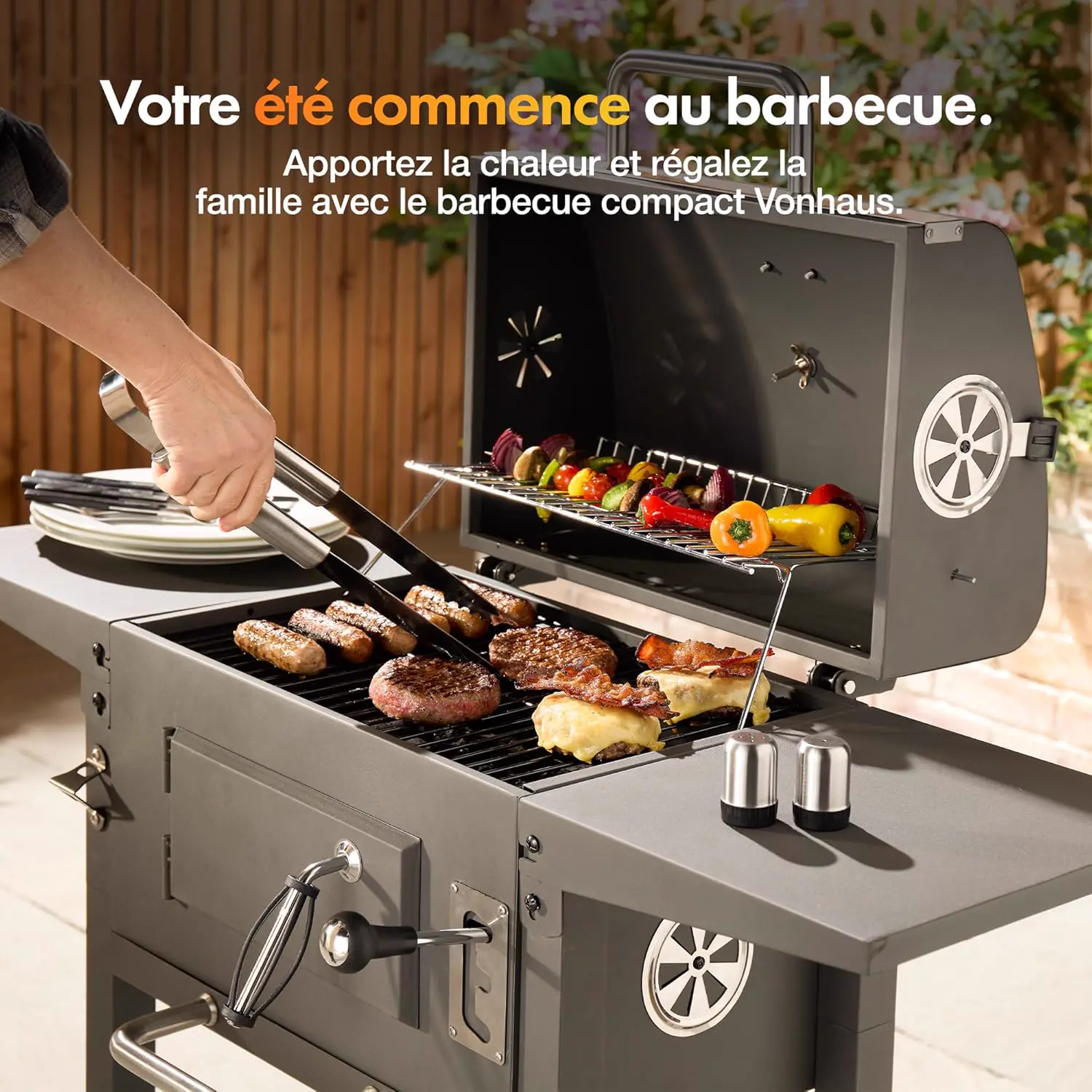 Barbecue à charbon en métal 43 m² vue 3