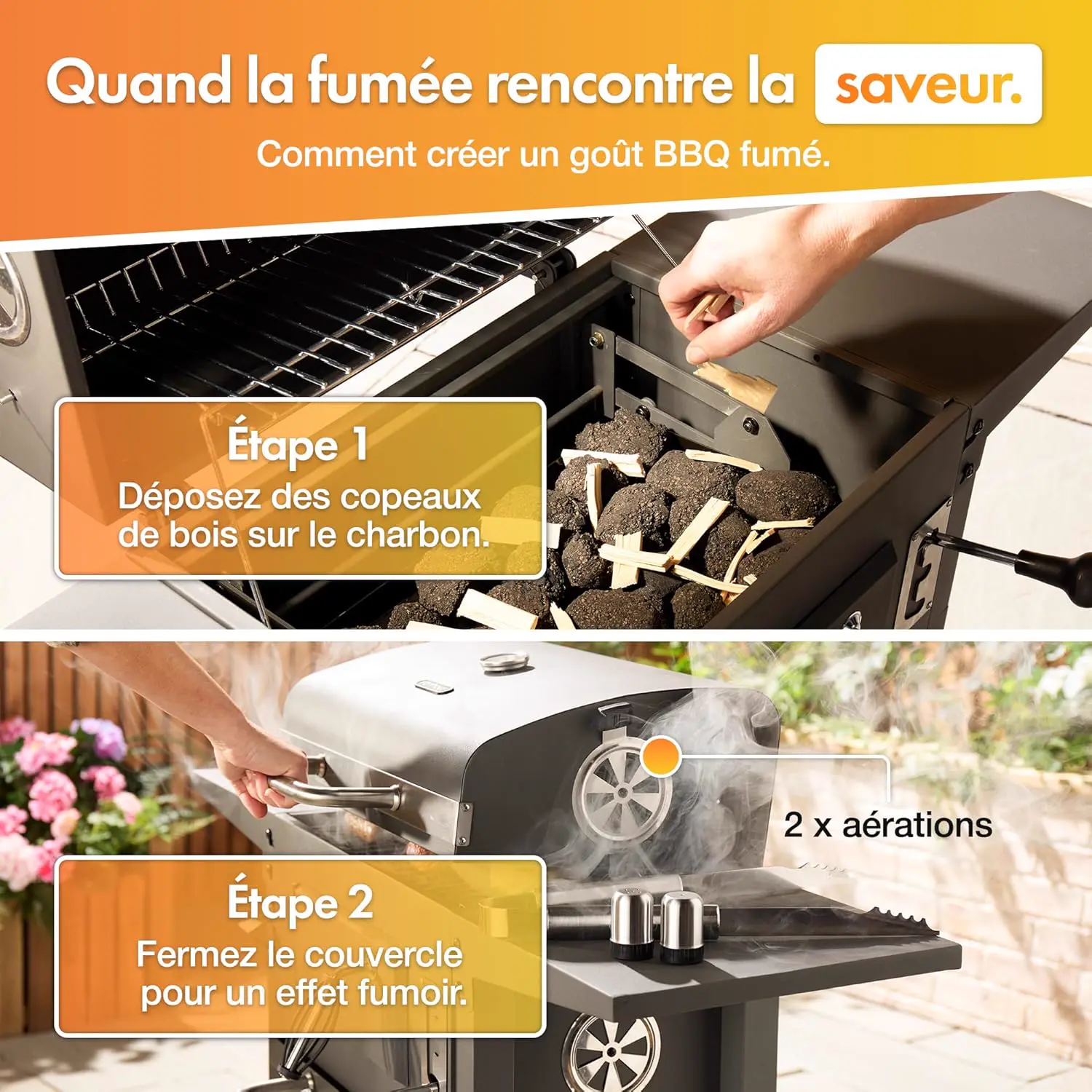 Barbecue à charbon en métal 43 m² vue 5