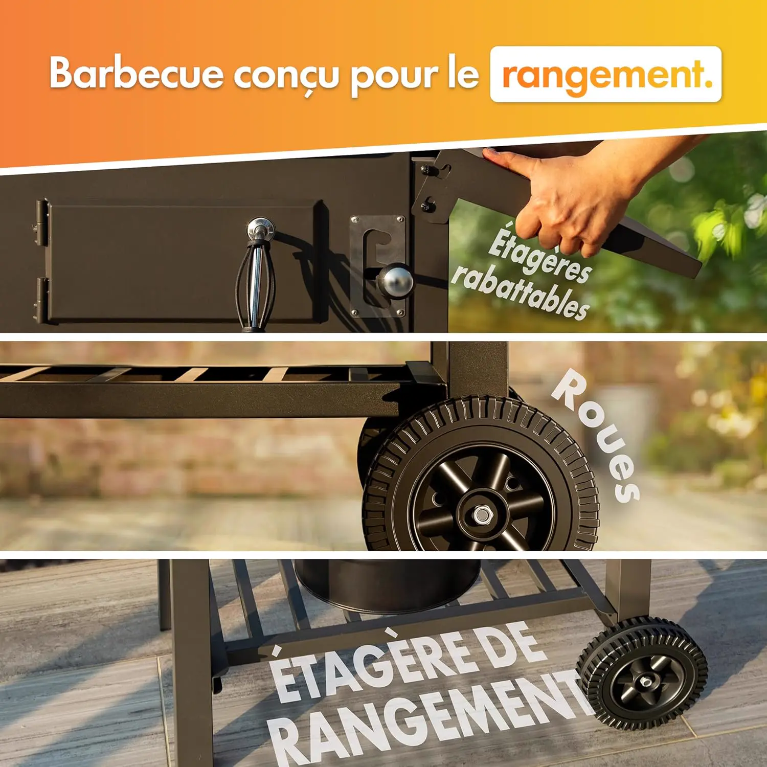 Barbecue à charbon en métal 43 m² vue 7