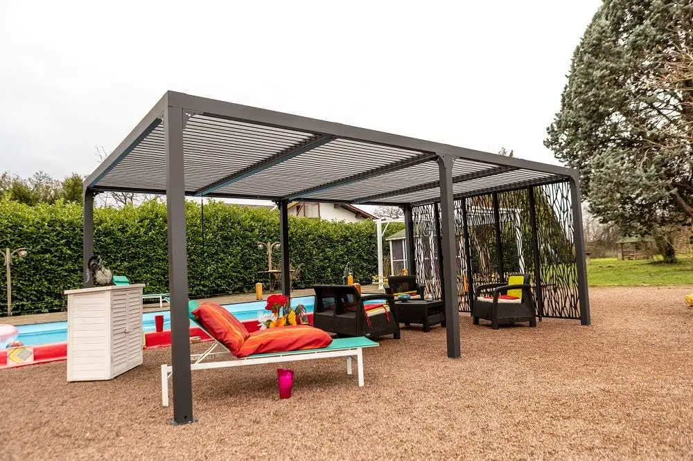 Pergola Bioclimatique 21.52m² Gris Anthracite - PER36M60BI 21.52m²