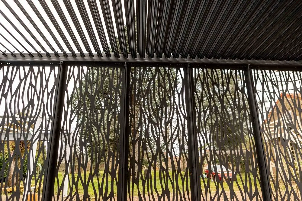 Pergola en aluminium gris 21,5 m² vue 2