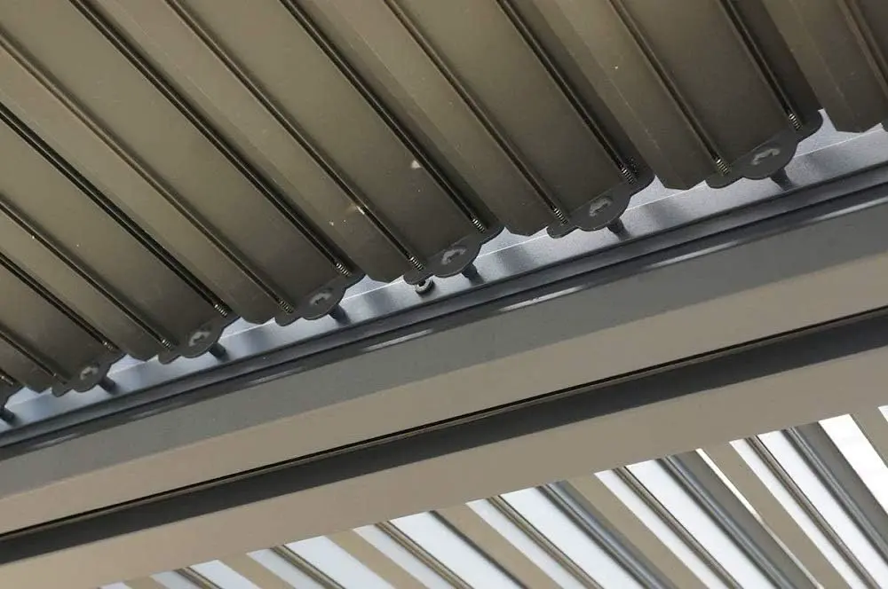 Pergola en aluminium gris 21,5 m² vue 5