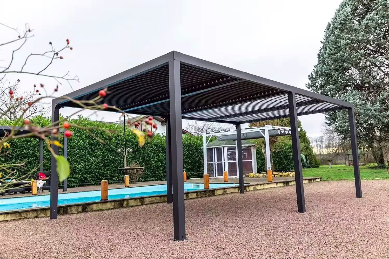 Pergola Bioclimatique 21.52m² Gris Anthracite - PER3660BI