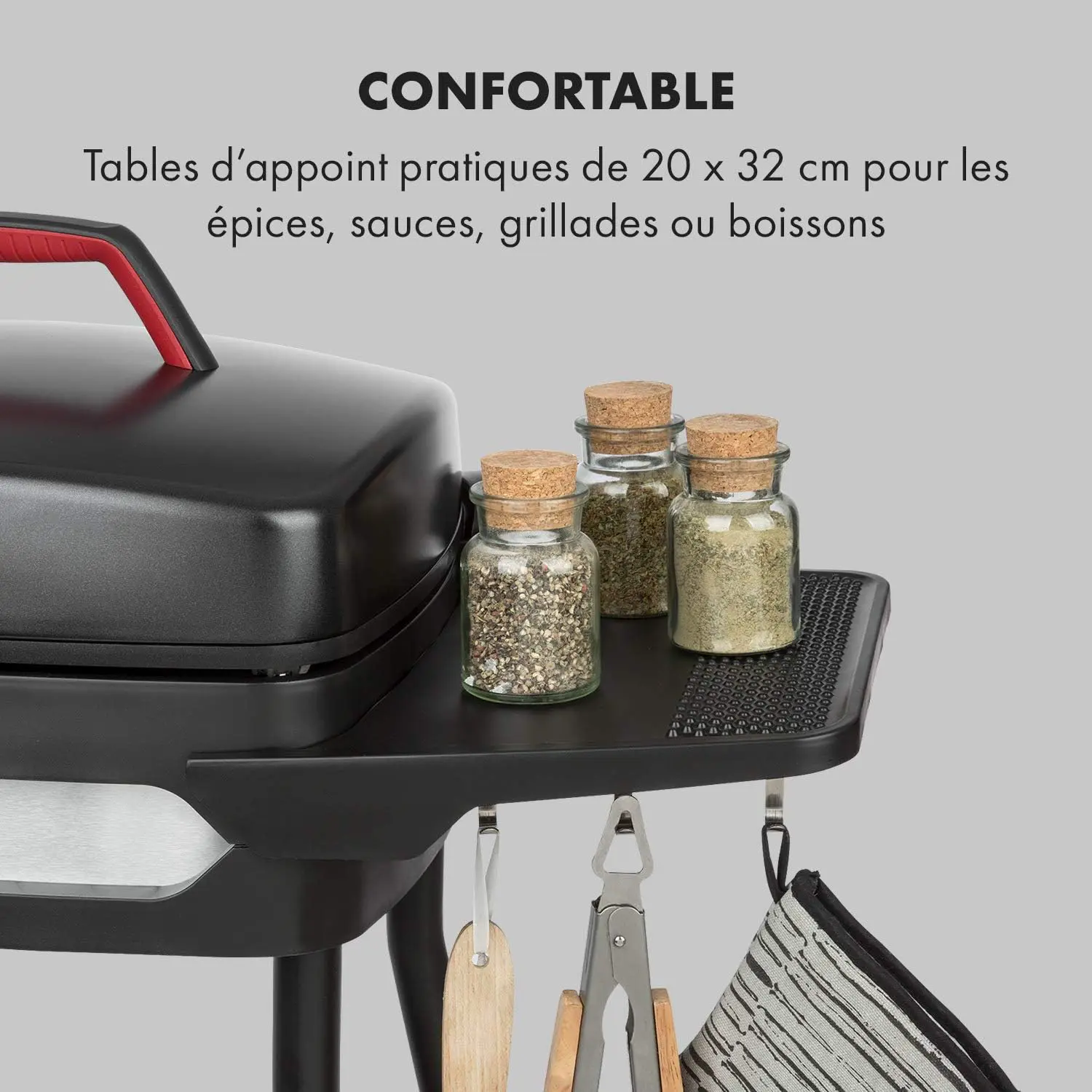 Barbecue électrique en bois vue 3