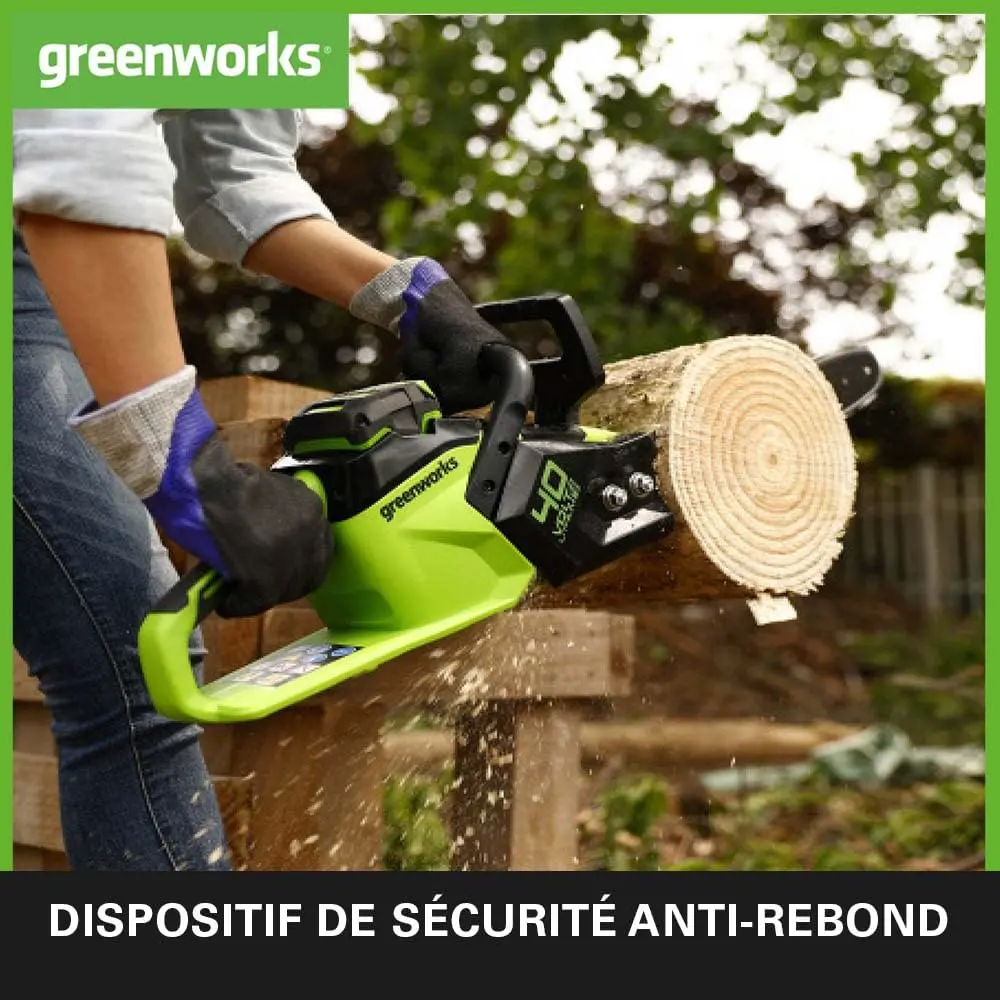 Tronçonneuse électrique Greenworks Tronçonneuse à Batterie ave… vue 3