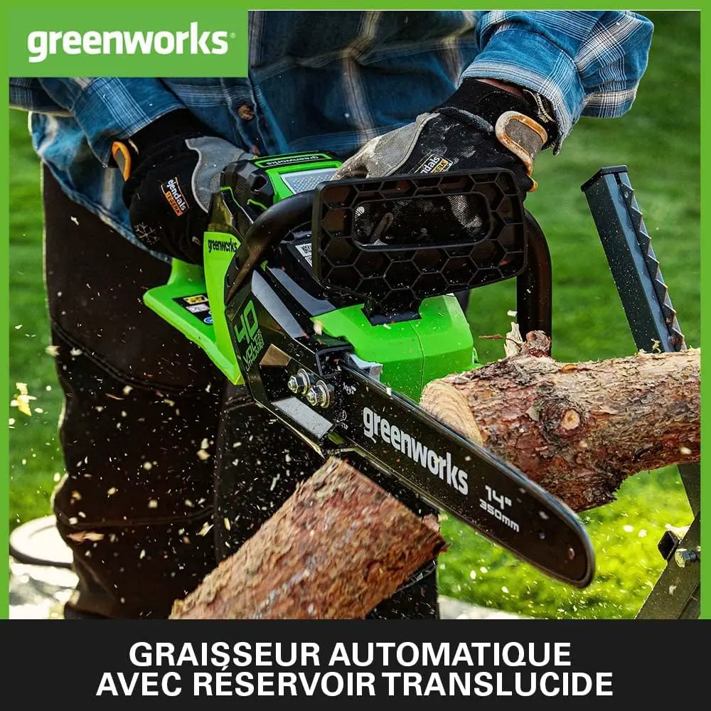Tronçonneuse électrique Greenworks Tronçonneuse à Batterie ave… vue 5