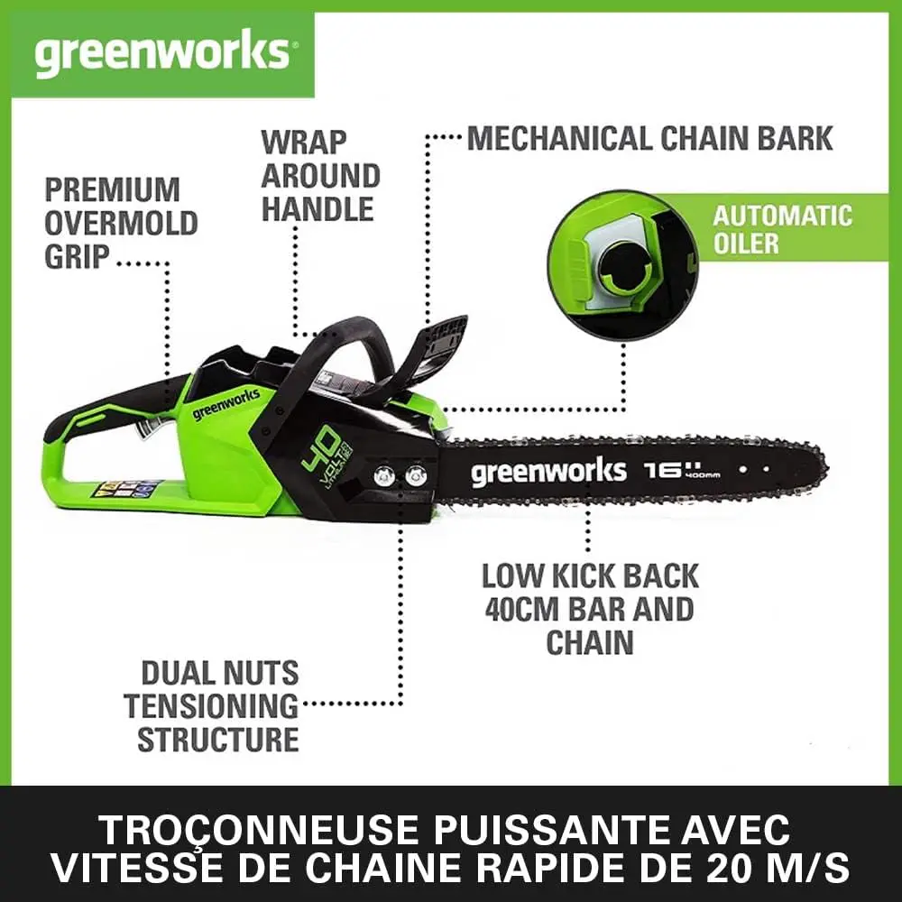Tronçonneuse électrique en métal vue 2