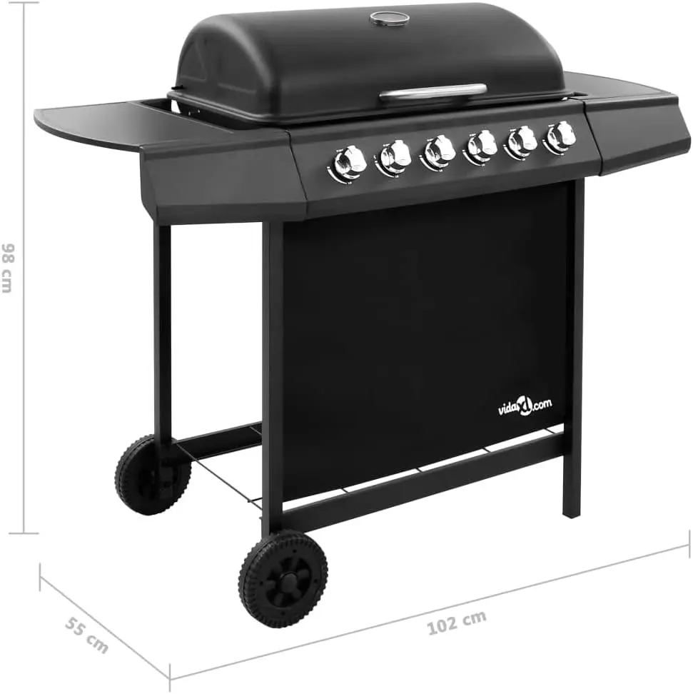 Barbecue à gaz noir vue 2