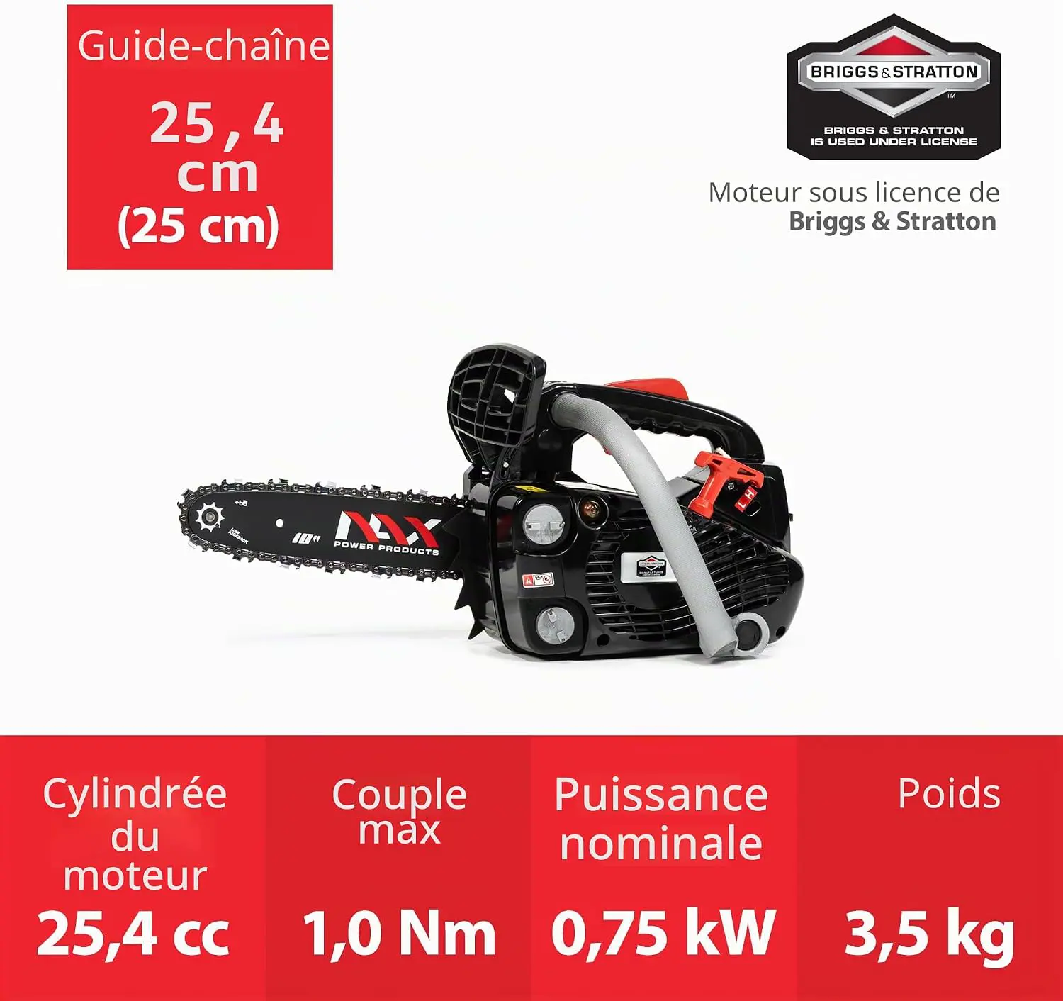 Tronçonneuse thermique NAX POWER PRODUCTS 100C moteur 25,4 cm3… vue 2