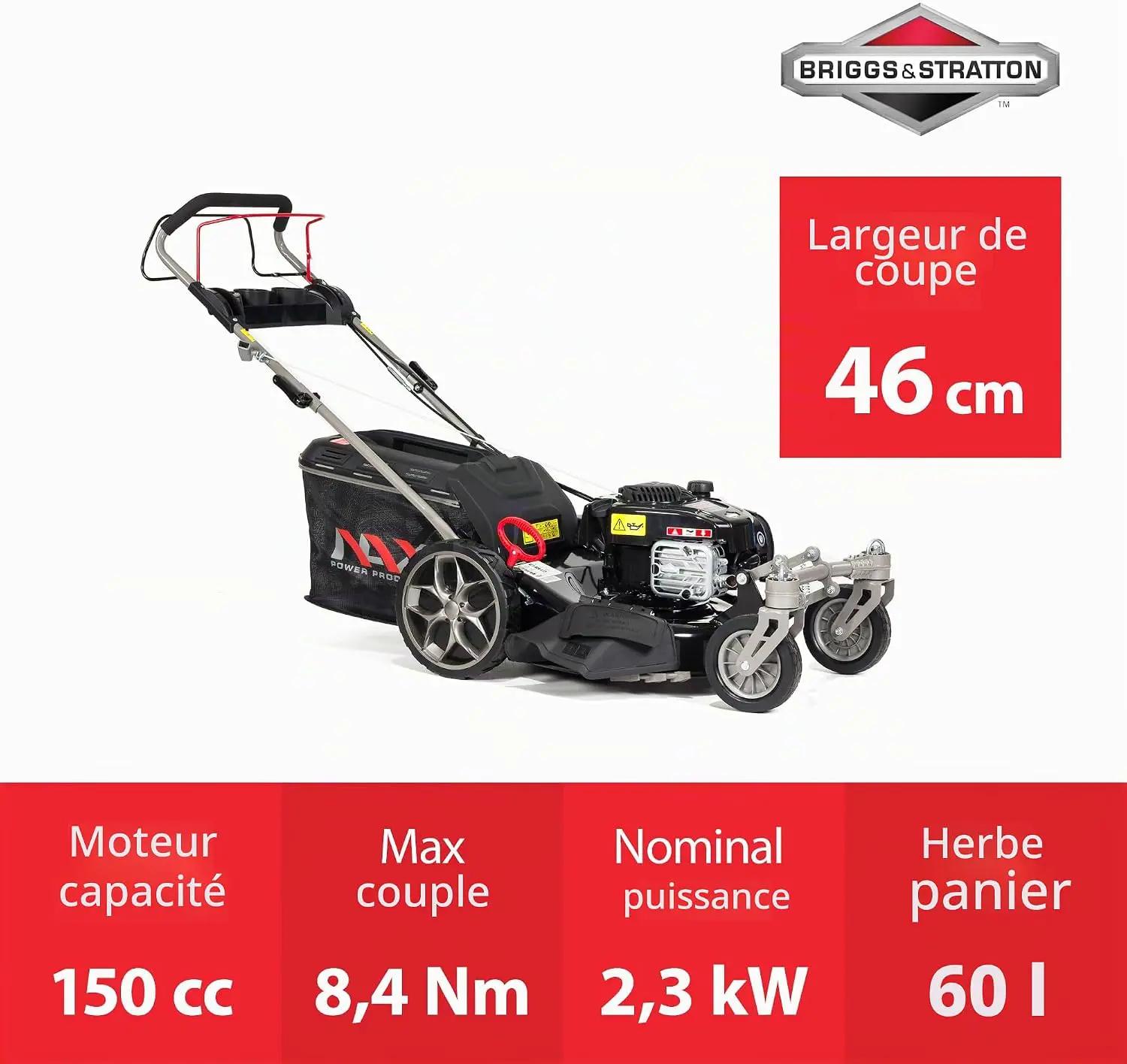 Tondeuse autoportée en métal noir vue 3