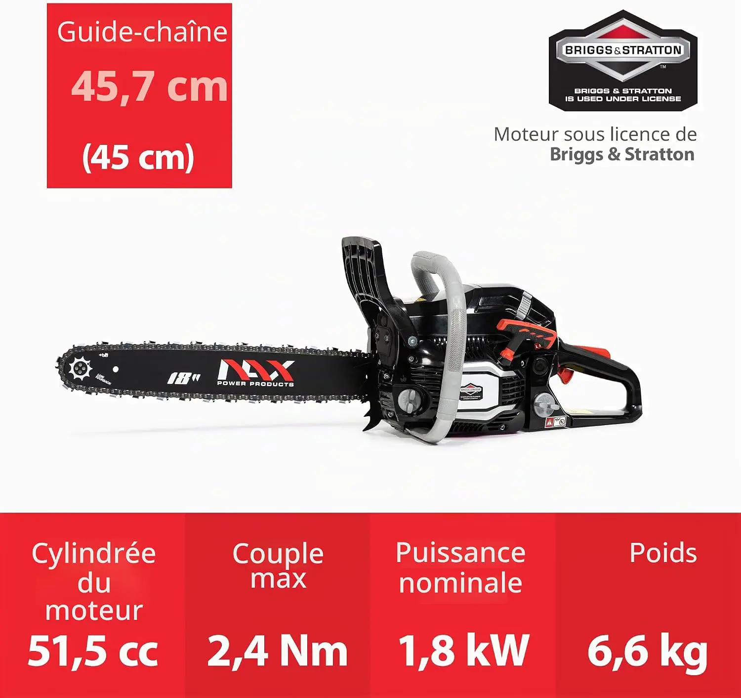 Tronçonneuse thermique en bois vue 2
