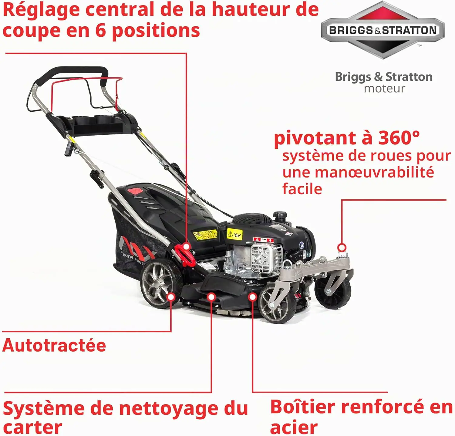 Tondeuse autoportée en métal noir vue 2