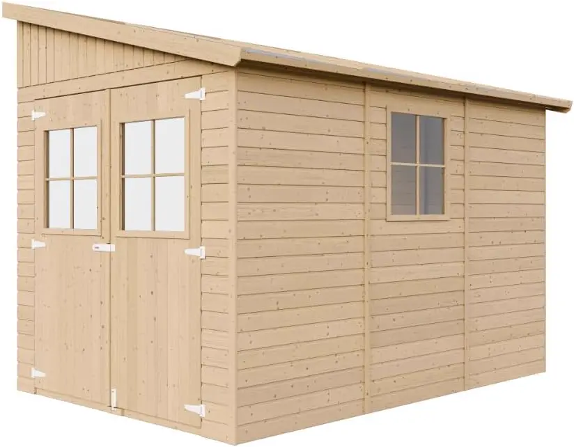 Abri de jardin en bois en bois naturel 6 m² vue 3