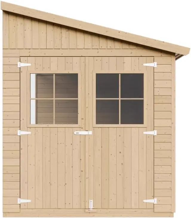Abri de jardin en bois en bois naturel 6 m² vue 4