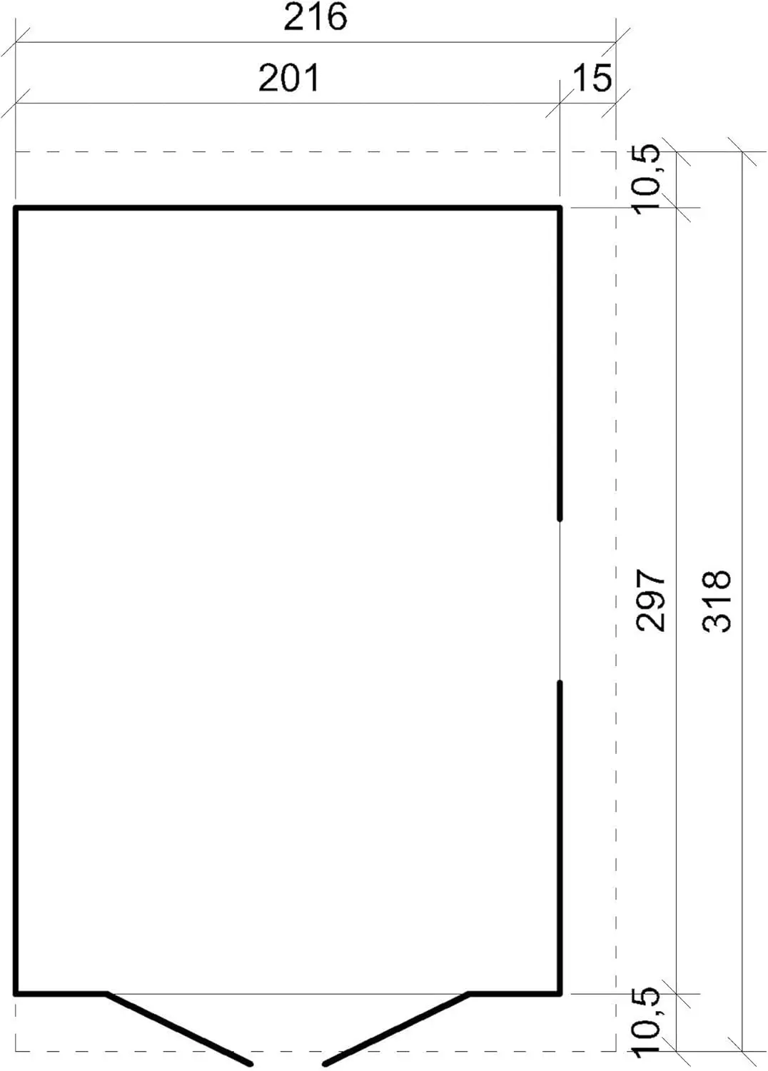 Abri de jardin en bois en bois naturel 6 m² vue 7
