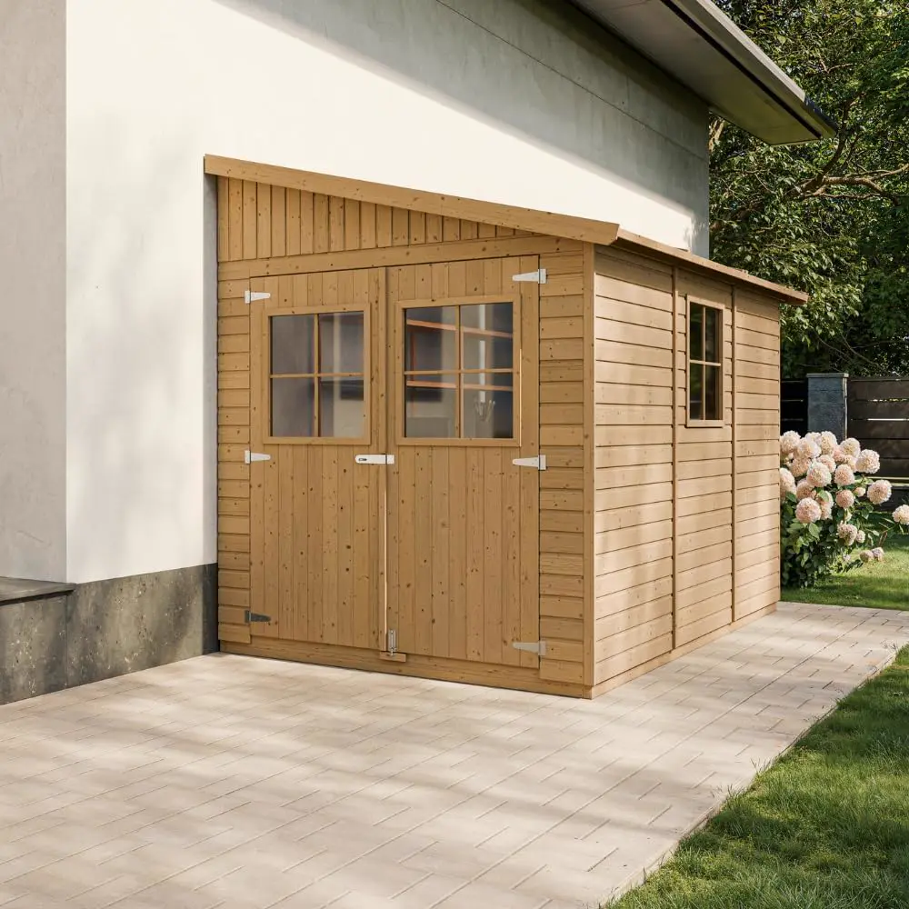 Abri de jardin bois 6 m² naturel