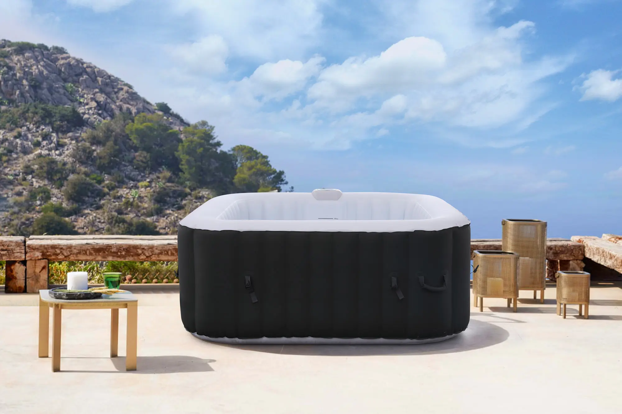 Spa gonflable 2 personnes 4 places — contenu détaillé 1