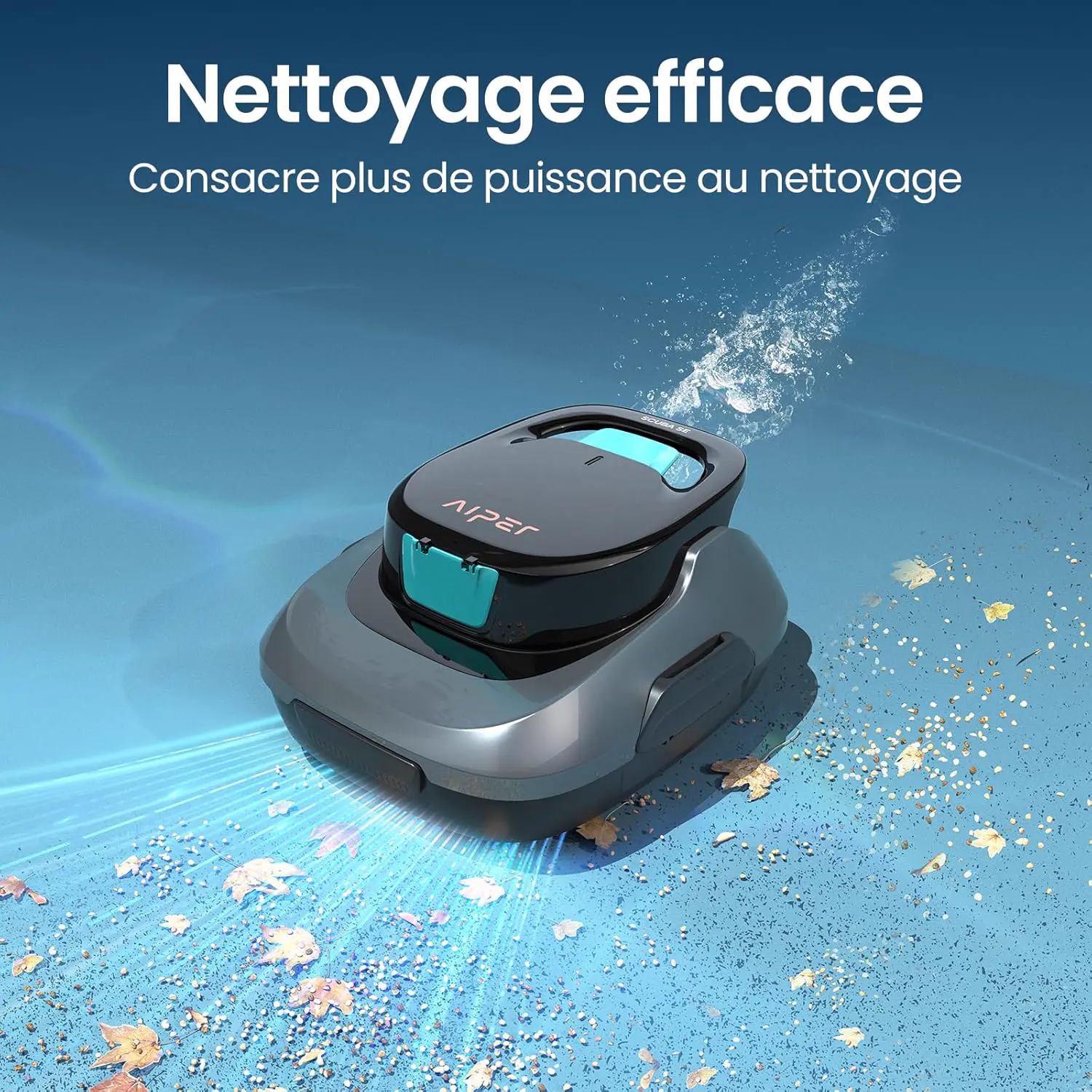 Robot piscine 80 m² vue 2