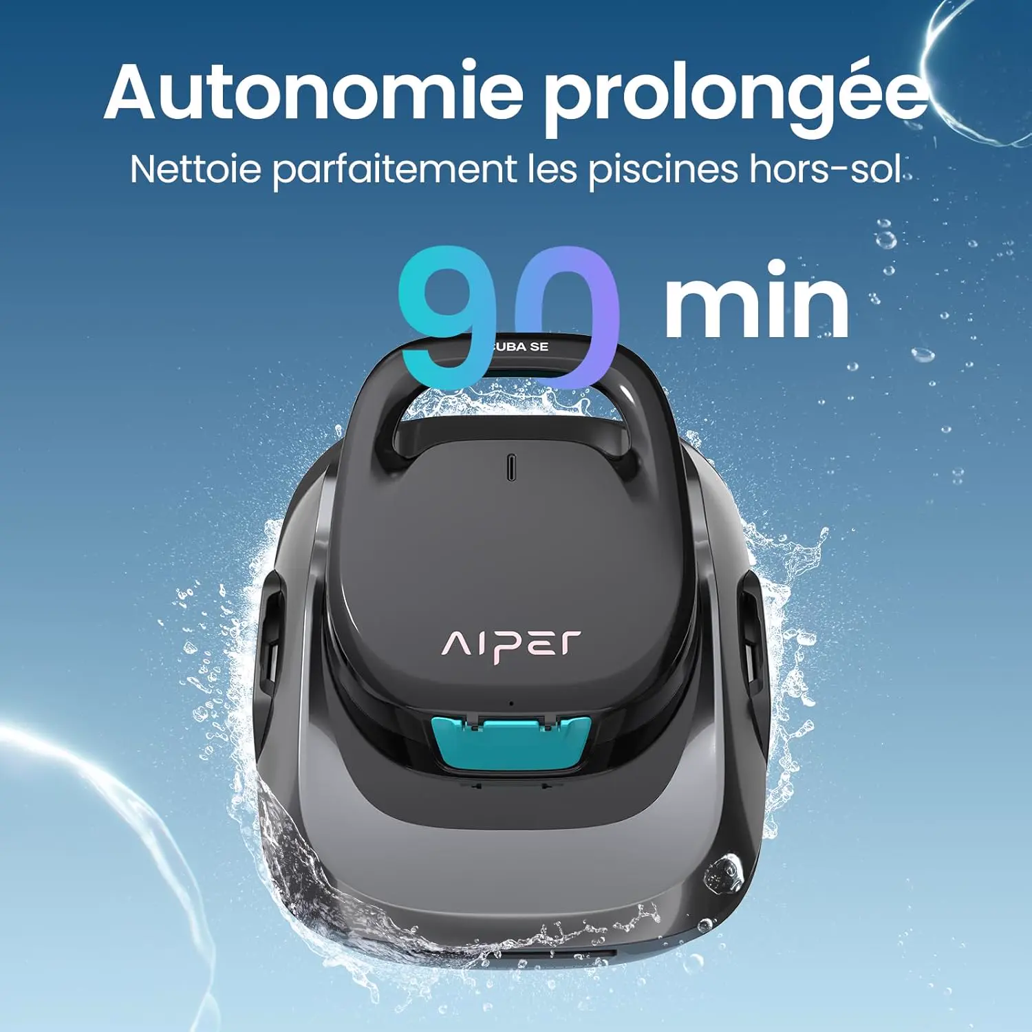 Robot piscine 80 m² vue 4