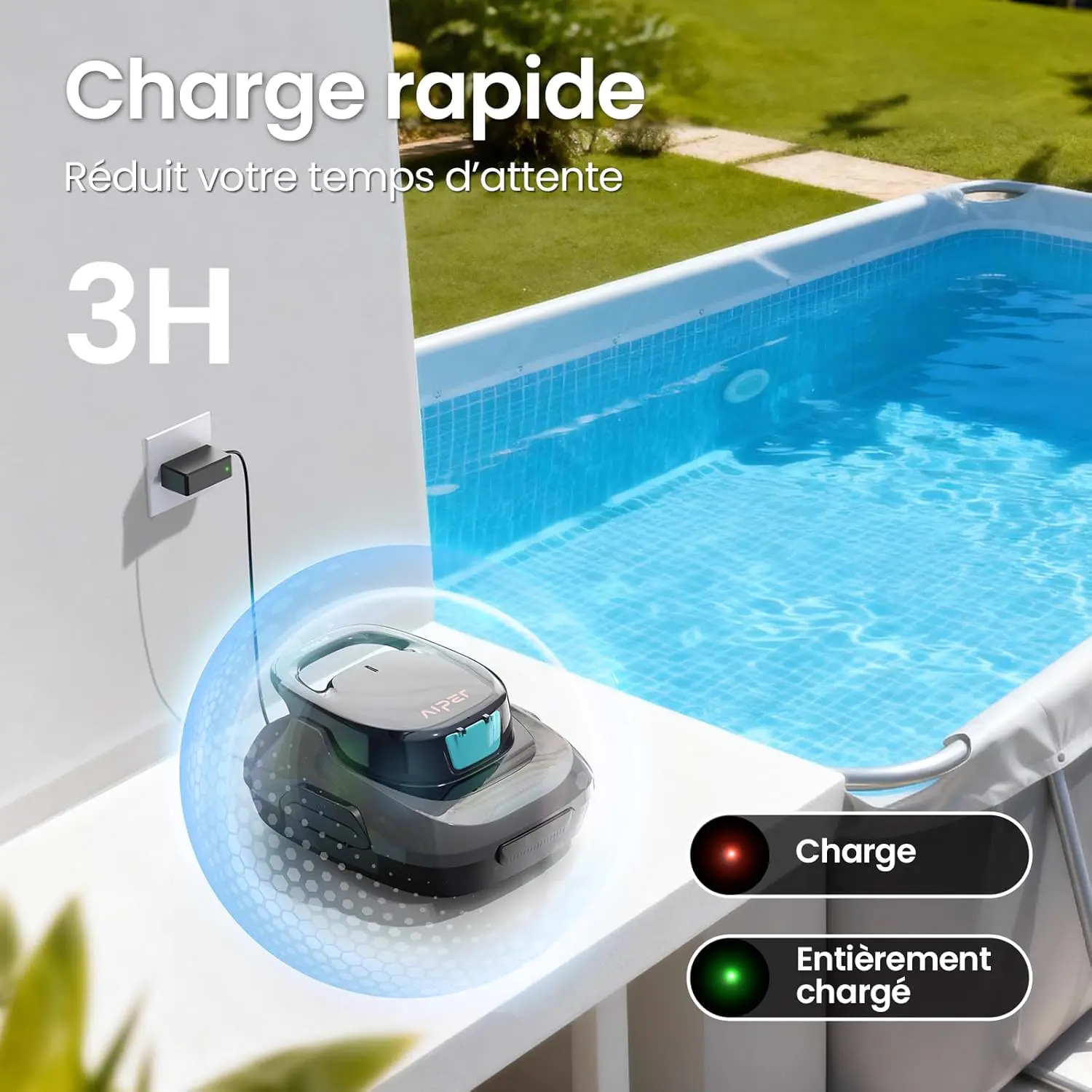 Robot piscine 80 m² vue 5