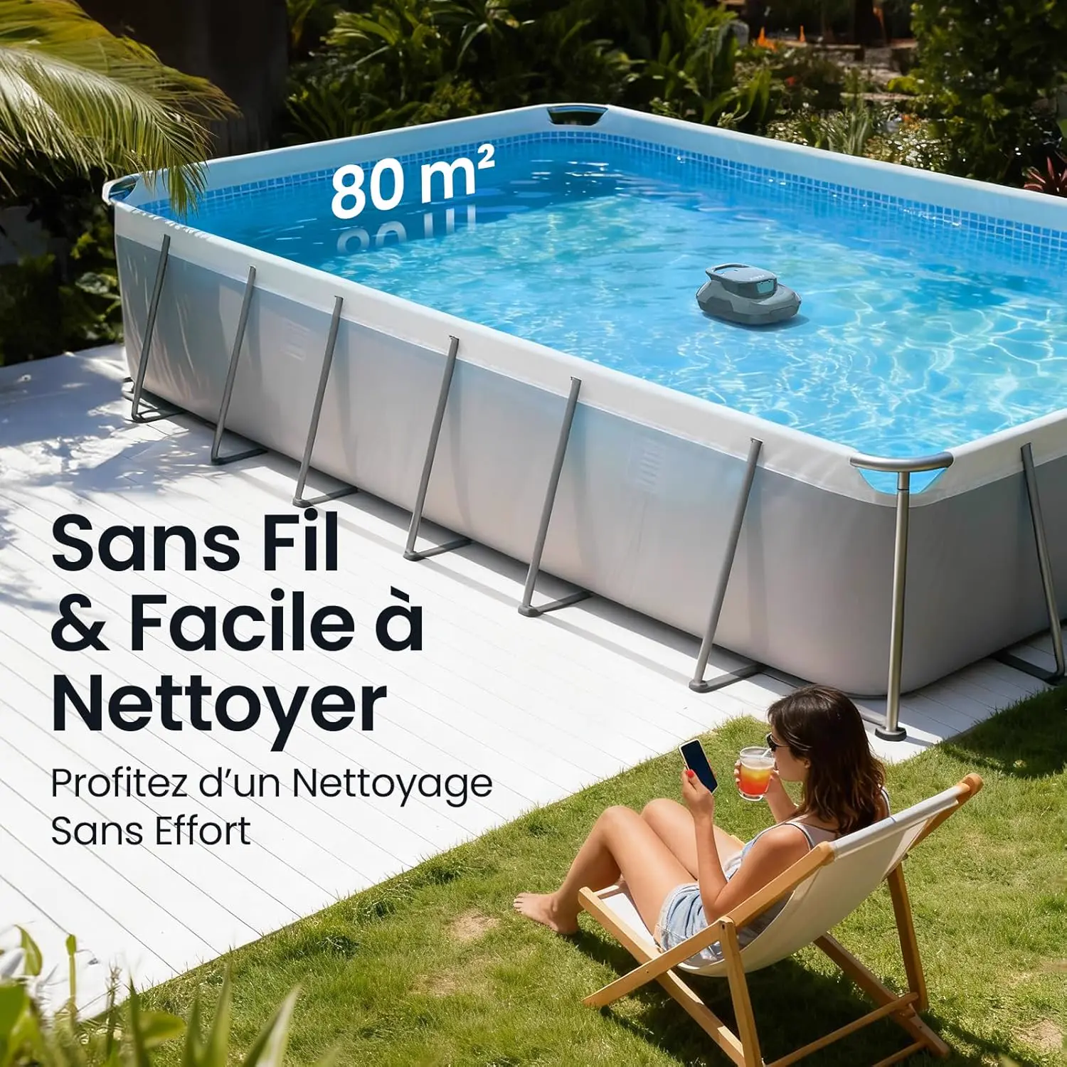 Robot piscine 80 m² vue 9