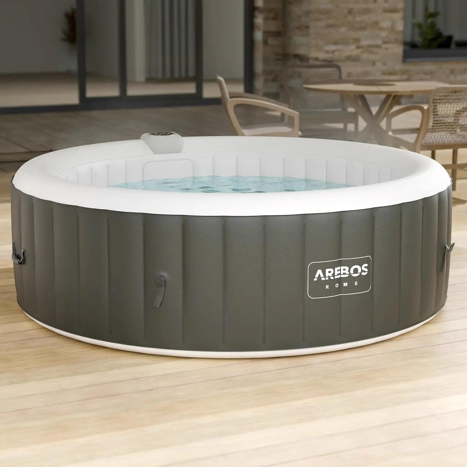 Arebos Spa Gonflable | pour l'intérieur et l'extérieur | 6 Personnes