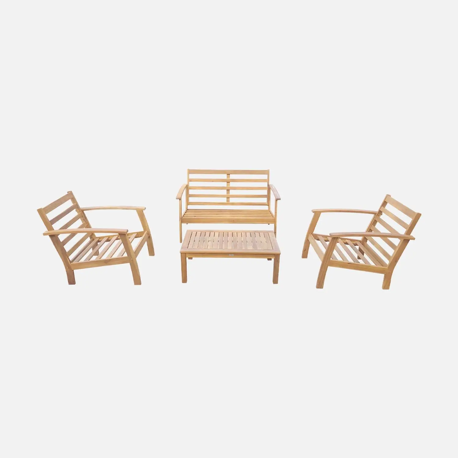 Salon de jardin 4 places en bois vue 5