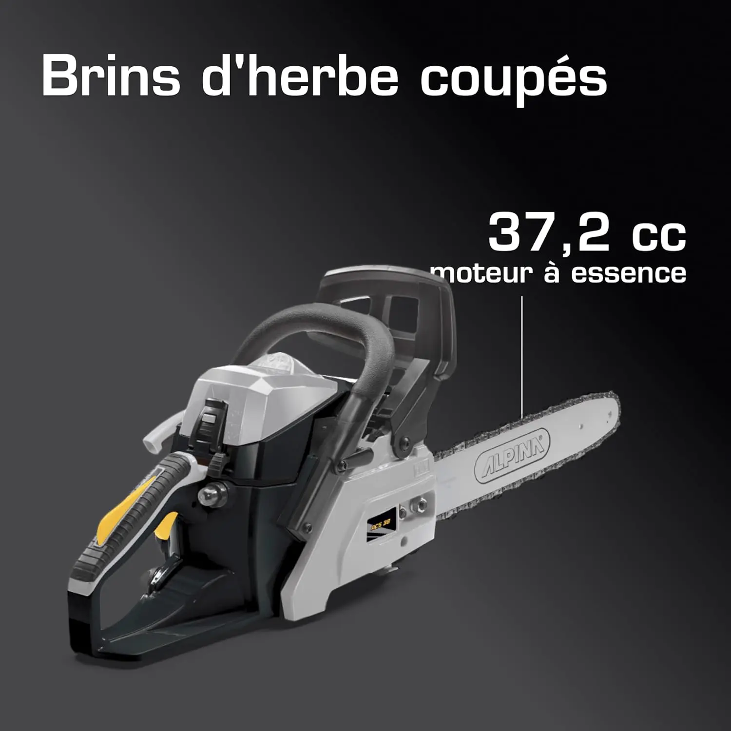 Tronçonneuse thermique en bois vue 3