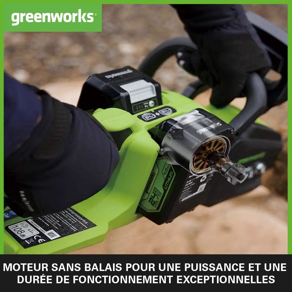 Tronçonneuse à batterie en métal vue 4