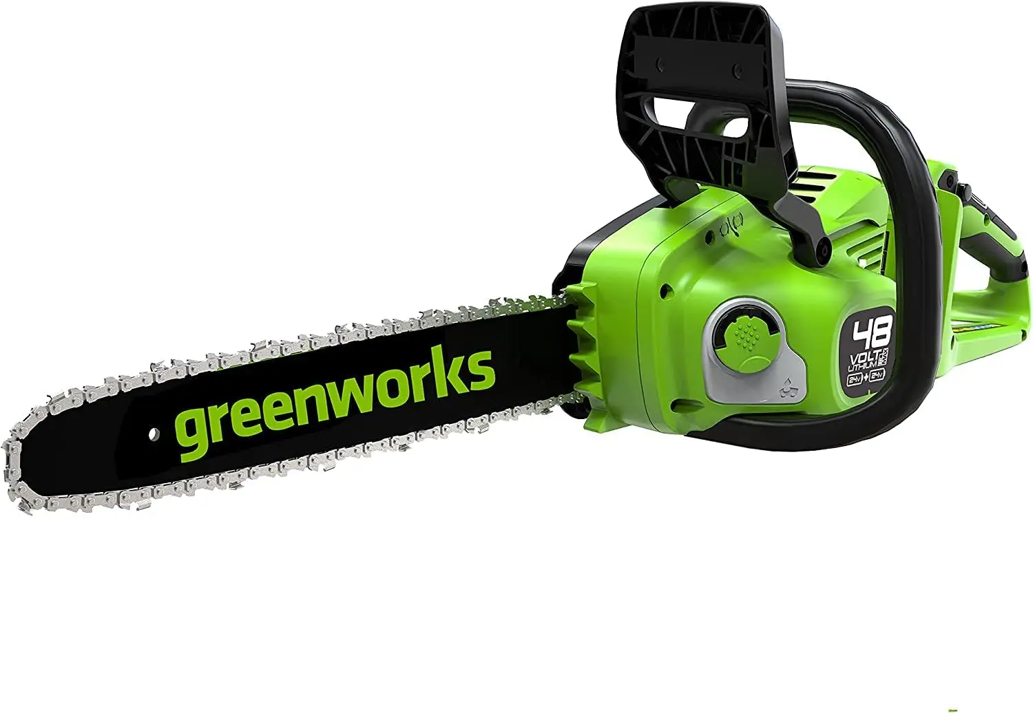 Greenworks 48V (24V x 2) Tronçonneuse à Batterie Moteur Sans Balais