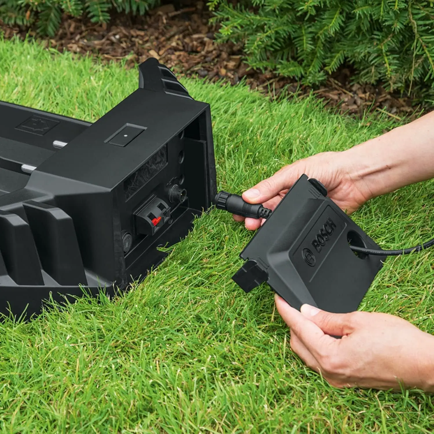 Robot tondeuse vert vue 8