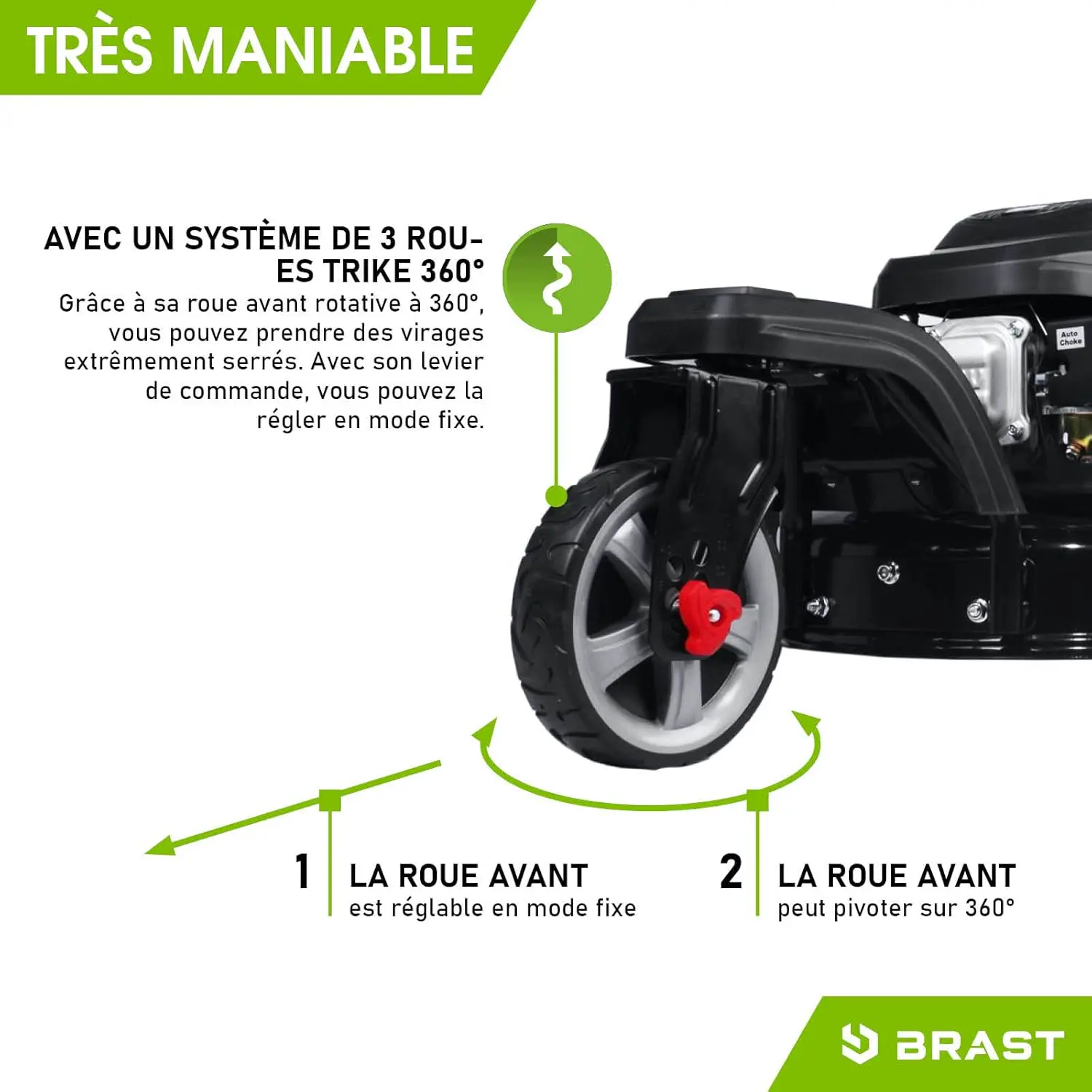 Tondeuse autoportée en métal noir vue 3