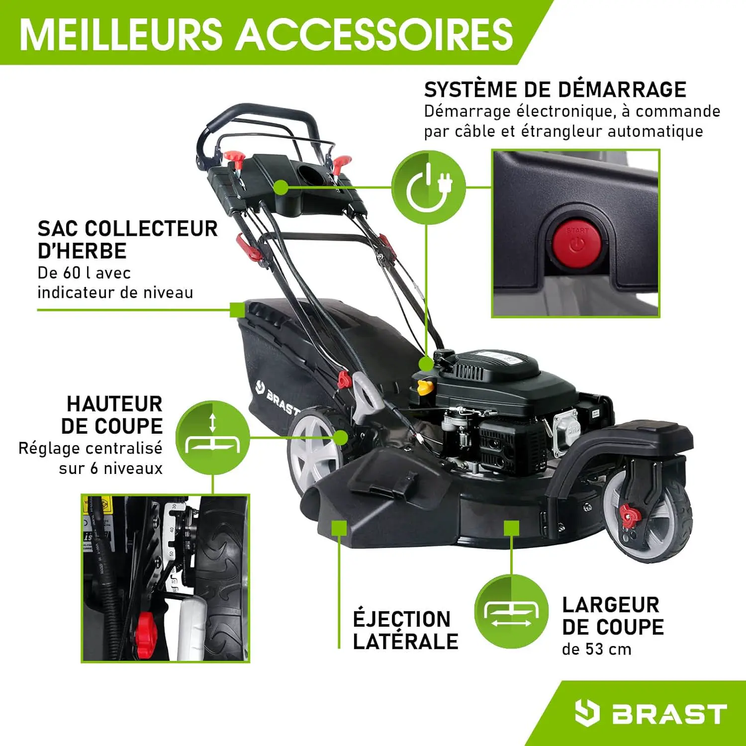 Tondeuse autoportée en métal noir vue 5
