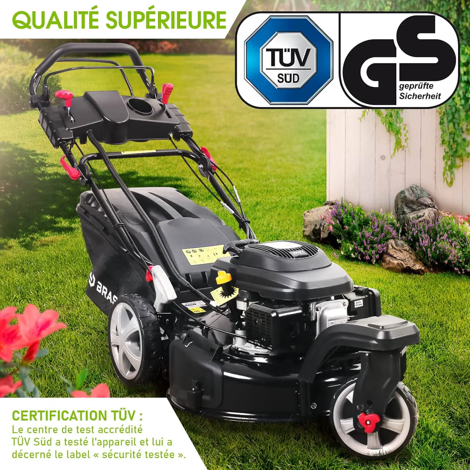 Tondeuse autoportée en métal noir vue 7