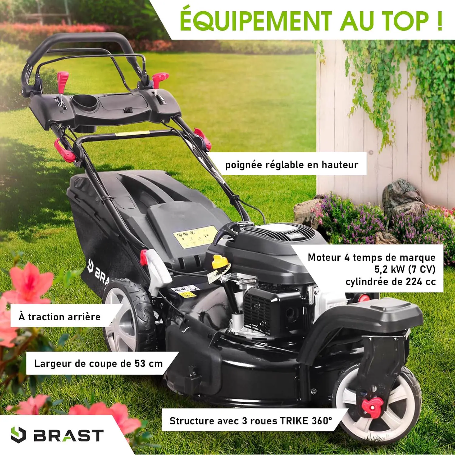 Tondeuse autoportée en métal vue 2