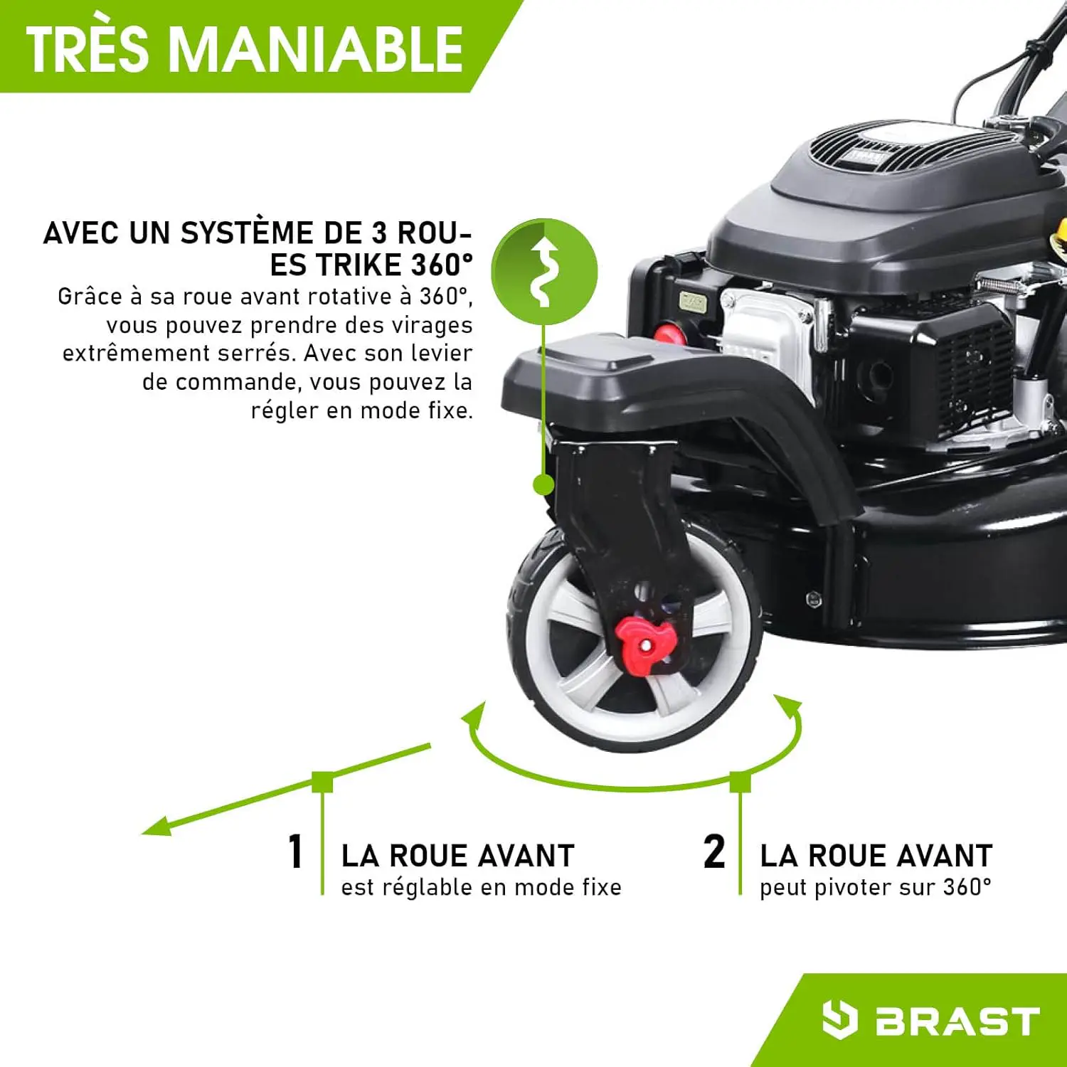 Tondeuse autoportée en métal noir vue 3