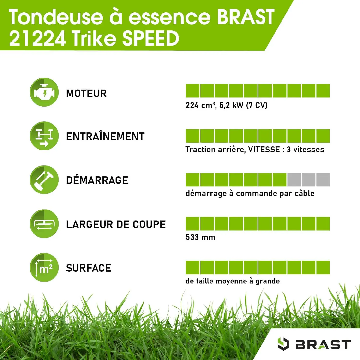 Tondeuse autoportée en métal noir vue 8